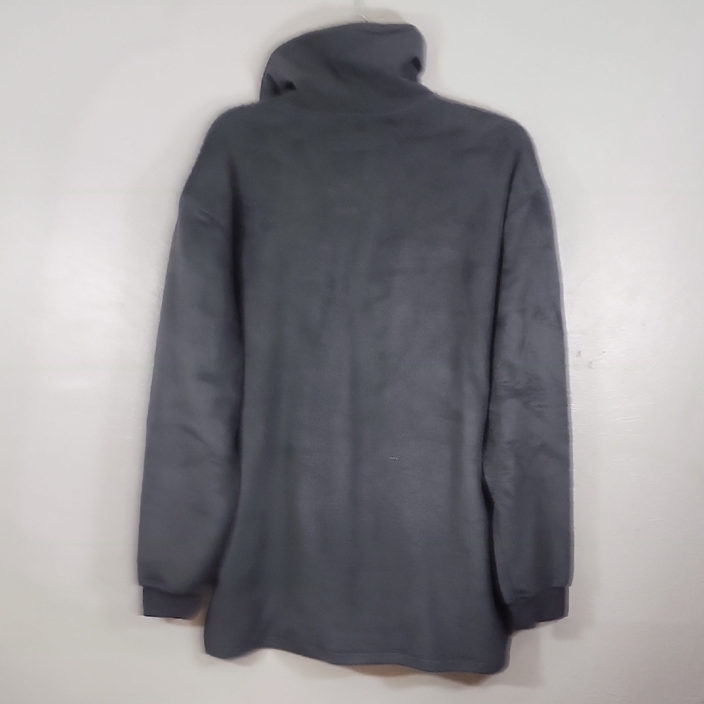 Urban Outfitters Standard Cloth Dark Gray Fleece Zip-Up Sweater Size M - Picture 5 of 8
